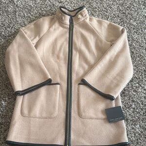 Marc New York Tan Coat with Black Trim